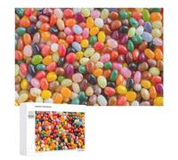 Adult Wooden Jigsaw Puzzle, Colorful Jelly Beans Delight, 1000 PCS