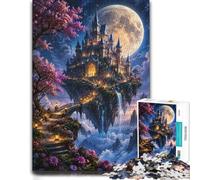 Adult Wooden Jigsaw Puzzle, Fantasy Castle Floating Island, 1000 Pieces | Puzzle for Adults - hands-on indoor leisure alone or together.