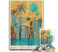 Adult Wooden Jigsaw Puzzle, Florida Miami Gustav Klimt, 300 Pieces | Piece-by-piece progress: focused tabletop leisure on quiet evenings.