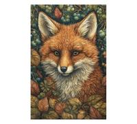 Adult Wooden Jigsaw Puzzle, Fox in Whimsical Forest, 1000 PCS