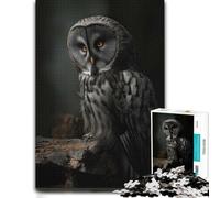 Adult Wooden Jigsaw Puzzle, Great Grey Owl Portrait, 300 PCS