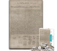 Adult Wooden Jigsaw Puzzle, Independence Declaration, 500 Pieces | Year-end puzzle gift for adults: hands-on indoor leisure at your own pace.