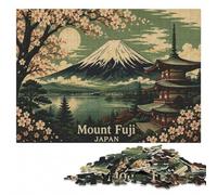 Adult Wooden Jigsaw Puzzle, Mount Fuji Japan Art Print, 500 Pieces | A hands-on home pastime - a practical indoor pastime at home.