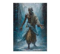 Adult Wooden Jigsaw Puzzle, Snowy Monk's Serenity, 300 PCS
