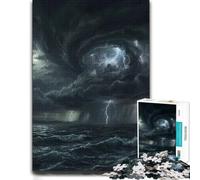 Adult Wooden Jigsaw Puzzle, Violent Storm Over The Ocean, 1000 PCS