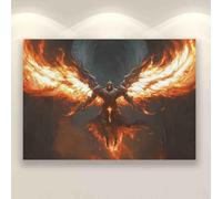 Adult Wooden Puzzle 1000 Pieces Jigsaw A Dark Fantasy Angel with Huge Wings Casual Large Size Puzzle Toy Intellectual Decompression and Home Decoration
