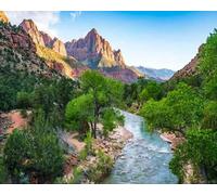 Adult Wooden Puzzle 1000 Pieces Jigsaw Beautiful Zion National Park on a Sunny Day in Utah Home Decoration for Puzzle Lovers
