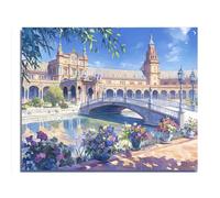 Adult Wooden Puzzle 1000 Pieces Jigsaw Spain Holiday Fun and Modern Summer Home Decor