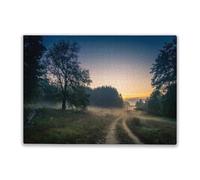 Adult Wooden Puzzle 500 Pieces Jigsaw Fields,Forests and Roads in Autumn Colorful Home Decoration New Upgraded Gifts