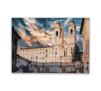 Adult Wooden Puzzle 500 Pieces Jigsaw Spanish Steps in Rome Suitable for Those Who Like Challenging Family Leisure and Entertainment Toys