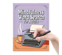 Adult Word Finder Book - Relaxing Puzzle 21cm Activity Set | Stress Relief Game, Brain Training, Thinking Games, Word Discovery Fun, Activity for the l