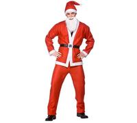 Adult Xmas Budget Santa Claus Suit Fancy Dress Father Christmas Costume, Red, xlarge