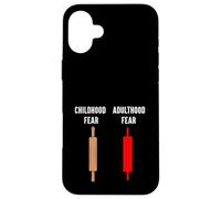 Adulthood Fear Day Trader Stock Market Crypto Coins Case for iPhone 16 Plus