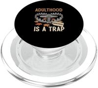Adulthood Is A Trap Adulting Struggle Humor PopSockets PopGrip for MagSafe