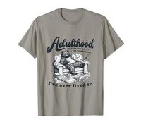 Adulthood is Straight Up The Worst Hood Bear Couch T-Shirt