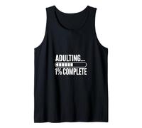Adulting 1 Percent Complete Funny Progress Tank Top