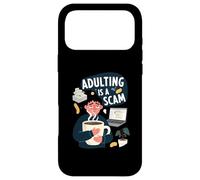 Adulting Is A Scam Funny Tired Life Responsibilities Case for iPhone 17 Pro Max