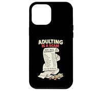 Adulting Is a Scam Sarcastic Millennial Life 1900s Quote Case for iPhone 12 Pro Max