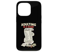 Adulting Is a Scam Sarcastic Millennial Life 1900s Quote Case for iPhone 13 Pro