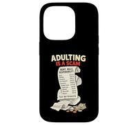 Adulting Is a Scam Sarcastic Millennial Life 1900s Quote Case for iPhone 14 Pro
