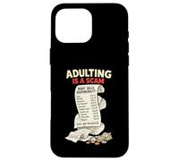 Adulting Is a Scam Sarcastic Millennial Life 1900s Quote Case for iPhone 16 Pro Max