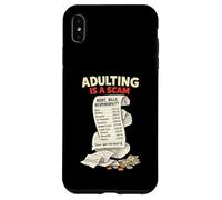Adulting Is a Scam Sarcastic Millennial Life 1900s Quote Case for iPhone XS Max