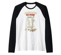 Adulting is a Scam Sarcastic Millennial Life 1900s Quote Raglan Baseball Tee