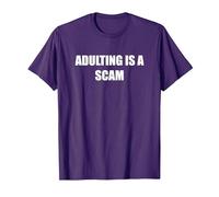 Adulting is A Scam T-Shirt, Men, Purple, M