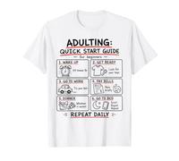 Adulting Quick Start Guide Funny Procrastination T-Shirt