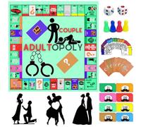 Adultopoly Board Game, Bedroom Games for Couples, Funny Bedroom Games for Adults, Couple Board Game Relationship Card Game Conversation Card Game for Relationship Building