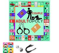 Adultopoly Board Game, Couple Adultopoly Board Game, Couple Game Card Board Game Props, Promote the Sublimation of Couples' Feelings, Couple Games for Date Night (1Set)