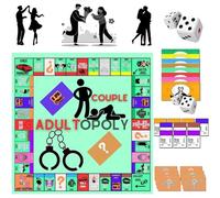 Adultopoly Board Game, Couple Board Game,Relationship Card Game, Couple Board Games for Adults,Adultopoly Couple Gamem,Bedroom Games for Couples,Conversation Cards for Couples Games for Adults (1/Set)