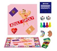 Adultopoly Board Game for Couples, Fun Couples Game for Adults, Date Night Ideas, Romantic Bedroom, Relationship Building, Conversation Cards for Couple,for Date Night, Pink