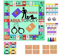 Adultopoly Board Game for Couples - Fun Date Night Monopoly Board Game with Conversation Cards, Designed to Enhance Communication and Connection, Ideal for Relationship, Bedroom Fun, and Gift Ideas