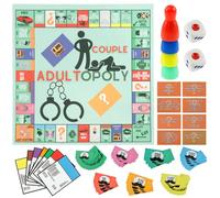 Adultopoly Board Game Portable Couple Board Game Fun Couples Games for Adults Relationship Card Game Bedroom Games Board Game Set for Couples Home Travels (1)