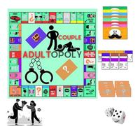 Adultopoly Board Games, Board Games for Adults UK Adult Monopoly Board Game Bedroom Games for Couples, Relationship Card Game, Conversation Cards for Couples Night Anniversary Valentines (2PCS)