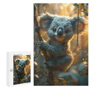 Adults 1000 PCS Jigsaw Puzzle A Cute Cartoon Koala Jigsaw Puzzle Brain Teaser Game But Fun And Humorous for Is Ideal As A Gift 1000 PCS