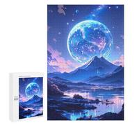 Adults 1000 PCS Jigsaw Puzzle Anime Mountain Planet Jigsaw Puzzle Brain Teaser Game But Fun And Humorous for Is Ideal As A Gift 1000 PCS