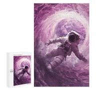 Adults 1000 PCS Jigsaw Puzzle Astronaut Space Surfer Adult Jigsaw Puzzle Family Game Precision Cutting Birthday And Unique Gifts 1000 PCS