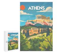 Adults 1000 PCS Jigsaw Puzzle Athens Acropolis View Jigsaw for Adults Brain Teaser Game Wall Decoration for Is Ideal As A Gift 1000 PCS