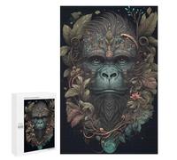 Adults 1000 PCS Jigsaw Puzzle Baboon Wild Animal Unreal Jigsaw for Adults Brain Teaser Game Wall Decoration for Is Ideal As A Gift 1000 PCS