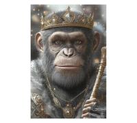 Adults 1000 PCS Jigsaw Puzzle Chimpanzee King Adult Jigsaw Puzzle Relaxing Games Perfect Decoration Unique Gifts for Birthday And Christmas 1000 PCS