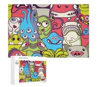 Adults 1000 PCS Jigsaw Puzzle Colorful Cartoon Monsters Jigsaw for Adults Brain Teaser Game Precision Cutting Unique Gifts for Birthday And Christmas 1000 PCS
