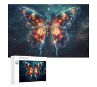 Adults 1000 PCS Jigsaw Puzzle Cosmic Butterfly A Celestial Dance Adult Jigsaw Puzzle Brain Teaser Game Enhance Memory Birthday And Unique Gifts 1000 PCS