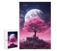 Adults 1000 PCS Jigsaw Puzzle Cosmic Sakura Tree Jigsaw for Adults Brain Teaser Game Wall Decoration for Is Ideal As A Gift 1000 PCS