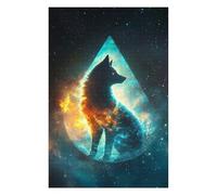 Adults 1000 PCS Jigsaw Puzzle Cosmic Wise Fox Jigsaw for Adults Relaxing Games Pattern Assembly Unique Gifts for Birthday And Christmas 1000 PCS