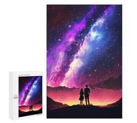 Adults 1000 PCS Jigsaw Puzzle Couple Of Galaxy Jigsaw Puzzle Brain Teaser Game But Fun And Humorous for Is Ideal As A Gift 1000 PCS