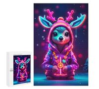 Adults 1000 PCS Jigsaw Puzzle Cute Fawn Cool Jigsaw for Adults Brain Teaser Game Wall Decoration for Is Ideal As A Gift 1000 PCS