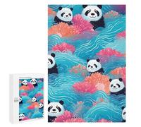 Adults 1000 PCS Jigsaw Puzzle Cute Friendly Pandas Jigsaw for Adults Brain Teaser Game Wall Decoration for Is Ideal As A Gift 1000 PCS