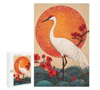 Adults 1000 PCS Jigsaw Puzzle Elegant Crane Sunset Art Print Jigsaws for Adults Puzzle Precision Cutting Difficult And Challenge Toy Intellectual Game 1000 PCS